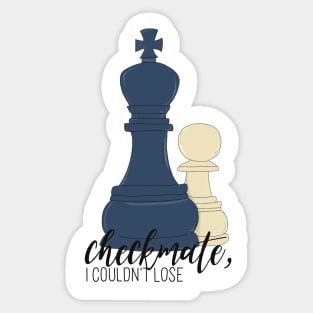 Checkmate colored Sticker